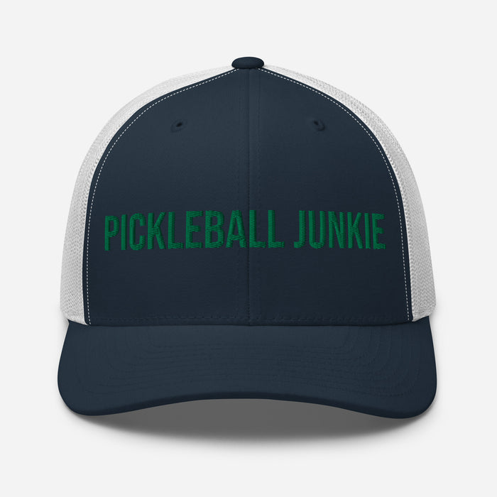 Pickleball Junkie Embroidered Trucker Cap Classic Six-Panel Mesh Back Hat