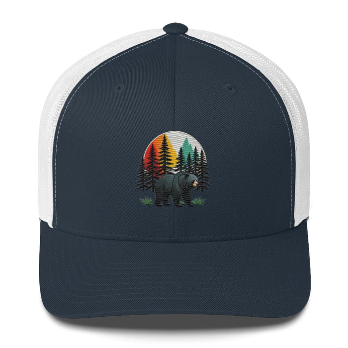 Forest Guardian Black Bear Trucker Cap Adjustable Mesh Back, Mid-Profile Design Great Gift Idea Womens Hat Mens Hat