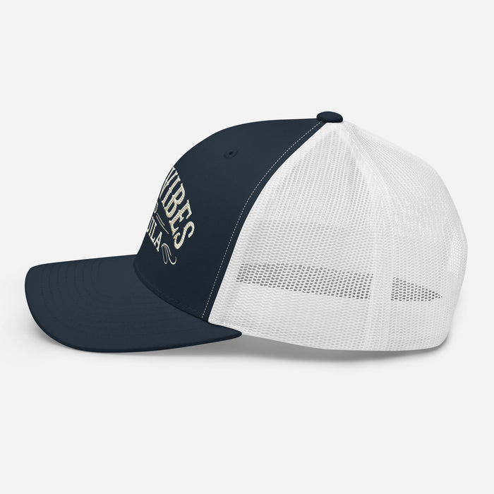 Good Vibes and Tequila Embroidered Trucker Cap: Classic Mesh Back, Adjustable Fit Party Hat Great Gift Idea