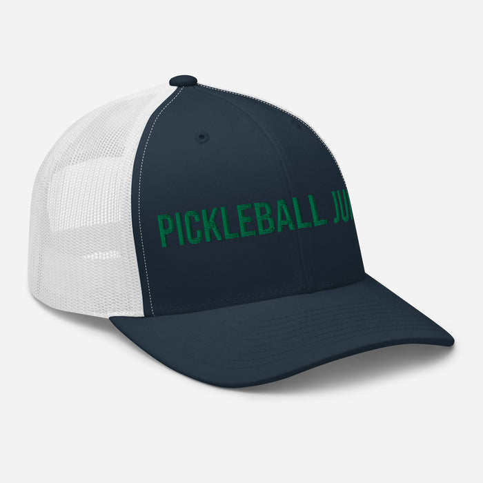 Pickleball Junkie Embroidered Trucker Cap Classic Six-Panel Mesh Back Hat