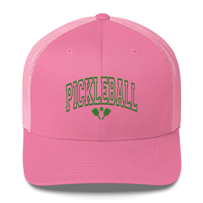 Pickleball Embroidered Trucker Cap Classic Six-Panel Mesh Back Hat Pickleball Hat Sports Hat Mens Hat Womens Hat