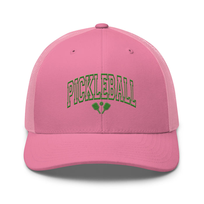 Pickleball Embroidered Trucker Cap Classic Six-Panel Mesh Back Hat Pickleball Hat Sports Hat Mens Hat Womens Hat