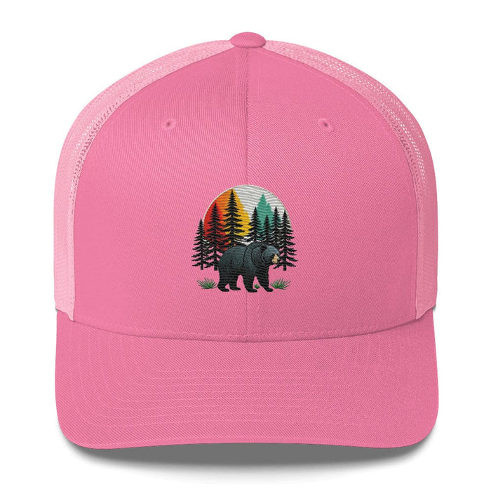 Forest Guardian Black Bear Trucker Cap Adjustable Mesh Back, Mid-Profile Design Great Gift Idea Womens Hat Mens Hat