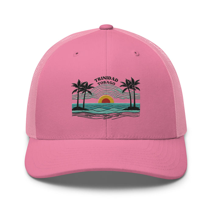 Trinidad and Tobago Island Paradise Trucker Cap – Stylish Mesh Back Hat Womens Hat Mens Hat