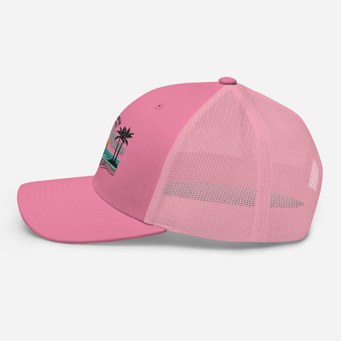 Trinidad and Tobago Island Paradise Trucker Cap – Stylish Mesh Back Hat Womens Hat Mens Hat