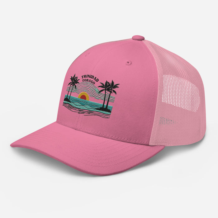 Trinidad and Tobago Island Paradise Trucker Cap – Stylish Mesh Back Hat Womens Hat Mens Hat