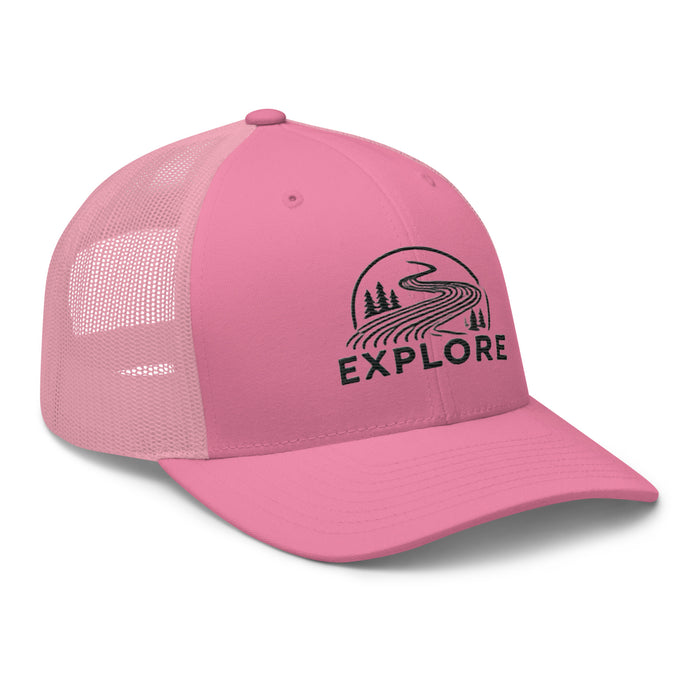 Get Out and Explore More Embroidered Great Outdoors Trucker Cap Camping Hiking Wildlife Adventure