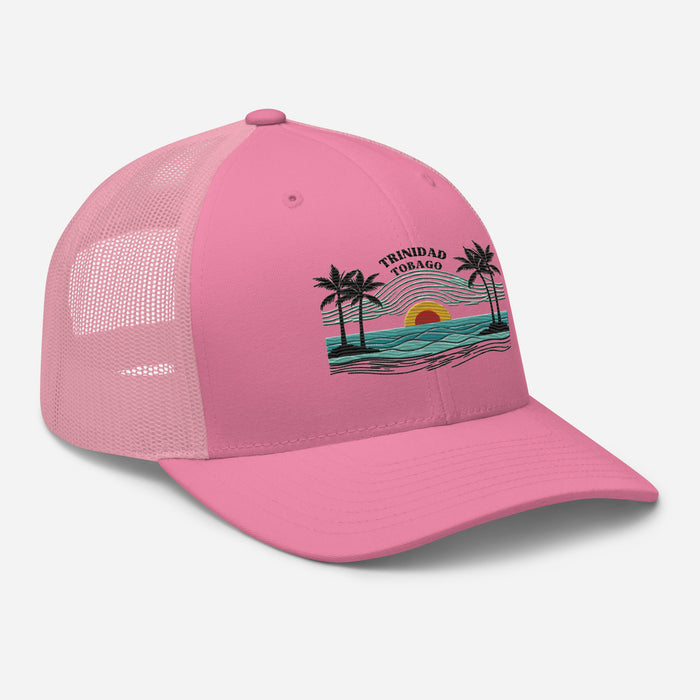 Trinidad and Tobago Island Paradise Trucker Cap – Stylish Mesh Back Hat Womens Hat Mens Hat