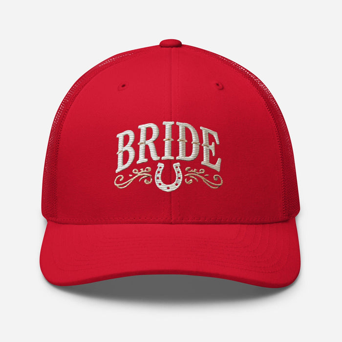 Embroidered Western-Inspired Bride Trucker Cap - Stylish and Comfortable Bridal Gift Great for any Bridal Occasion