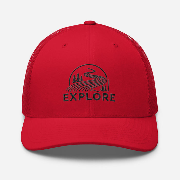 Get Out and Explore More Embroidered Great Outdoors Trucker Cap Camping Hiking Wildlife Adventure