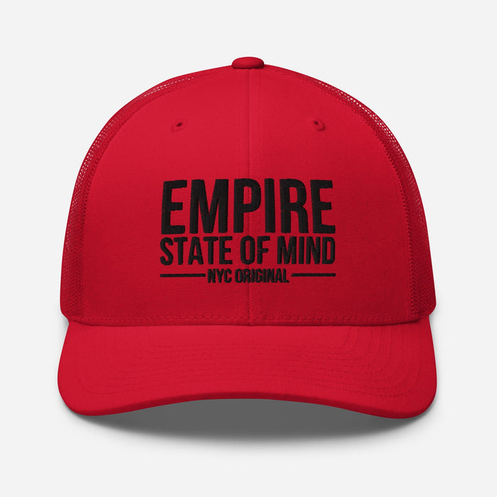 Empire State of Mind New York City  Embroidered Trucker Cap Classic Mesh-Back Hat NYC Gift Idea