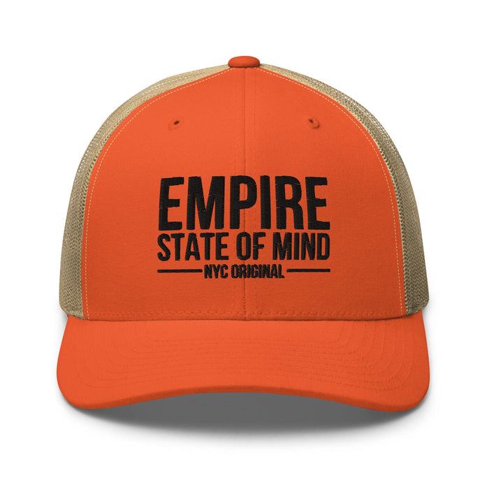 Empire State of Mind New York City  Embroidered Trucker Cap Classic Mesh-Back Hat NYC Gift Idea