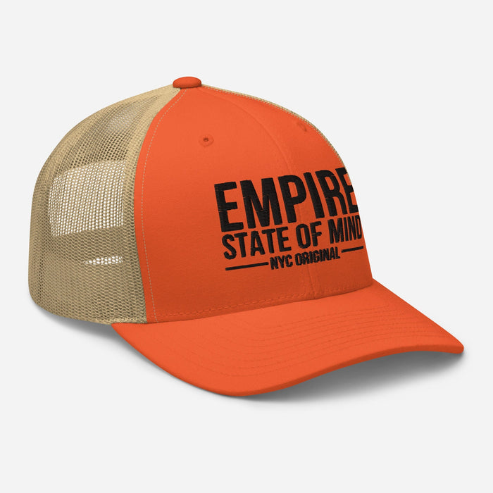 Empire State of Mind New York City  Embroidered Trucker Cap Classic Mesh-Back Hat NYC Gift Idea