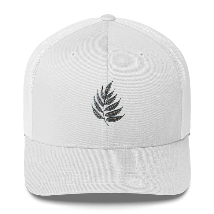 Nature Botanical Embroidered Leaf Trucker Cap: Comfortable & Classic Mesh Back Great Gift Idea