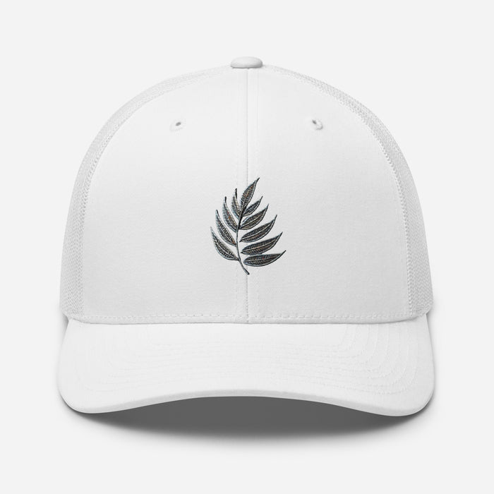 Nature Botanical Embroidered Leaf Trucker Cap: Comfortable & Classic Mesh Back Great Gift Idea