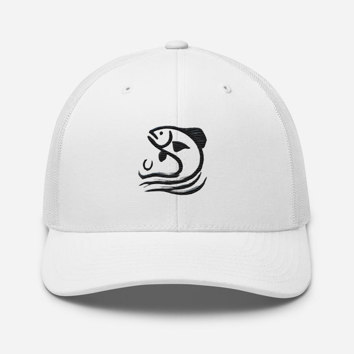 Cast Away Embroidered Minimalist Fishing Trucker Hat Stylish Casual Everyday Hat Fishing Gift Fish Graphic