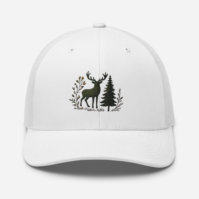 Embroidered Wildlife Deer Trucker Cap Nature Inspired Great Gift Idea Holiday Christmas Wildlife