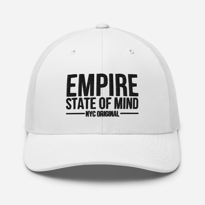 Empire State of Mind New York City  Embroidered Trucker Cap Classic Mesh-Back Hat NYC Gift Idea