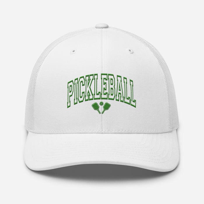 Pickleball Embroidered Trucker Cap Classic Six-Panel Mesh Back Hat Pickleball Hat Sports Hat Mens Hat Womens Hat