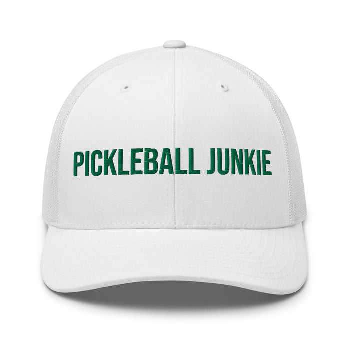 Pickleball Junkie Embroidered Trucker Cap Classic Six-Panel Mesh Back Hat