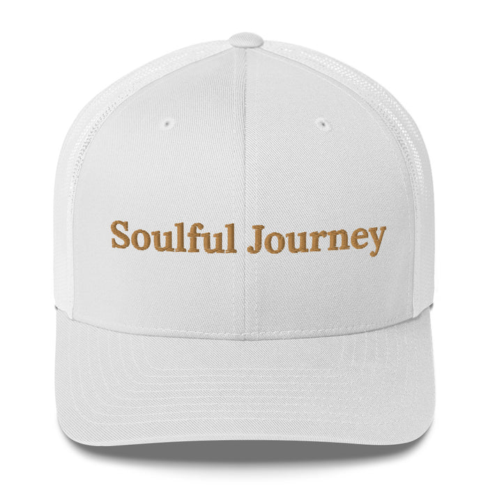 Soulful Journey Embroidered Trucker Cap Classic Six-Panel Mesh Back Hat Mens Hat Womens Hat Great Gift Idea