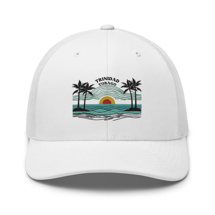 Trinidad and Tobago Island Paradise Trucker Cap – Stylish Mesh Back Hat Womens Hat Mens Hat