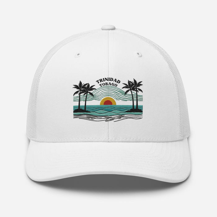 Trinidad and Tobago Island Paradise Trucker Cap – Stylish Mesh Back Hat Womens Hat Mens Hat