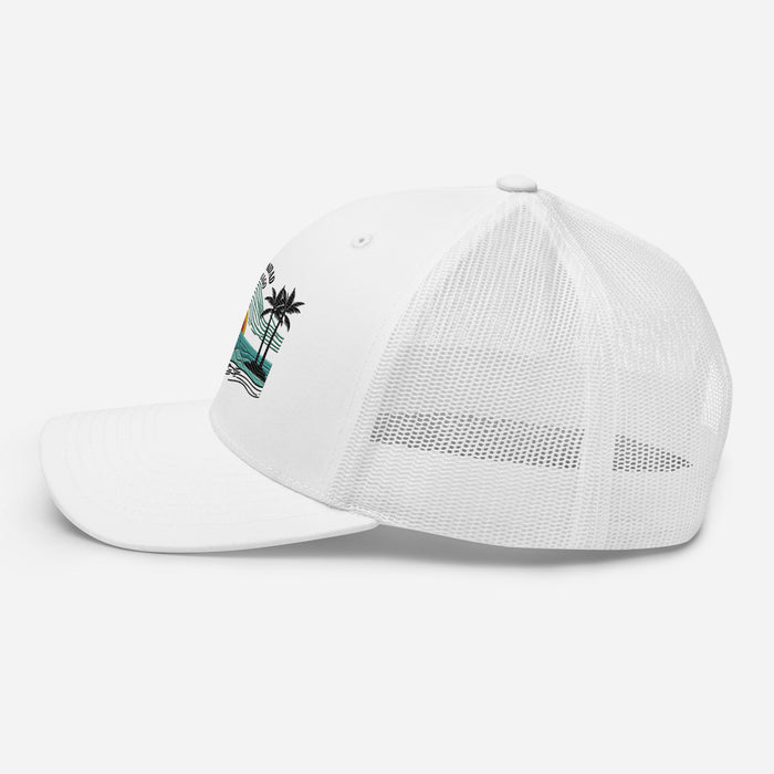 Trinidad and Tobago Island Paradise Trucker Cap – Stylish Mesh Back Hat Womens Hat Mens Hat