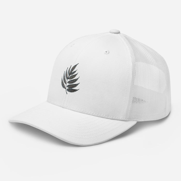 Nature Botanical Embroidered Leaf Trucker Cap: Comfortable & Classic Mesh Back Great Gift Idea