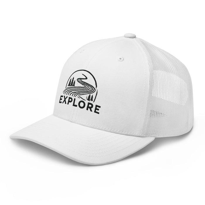 Get Out and Explore More Embroidered Great Outdoors Trucker Cap Camping Hiking Wildlife Adventure