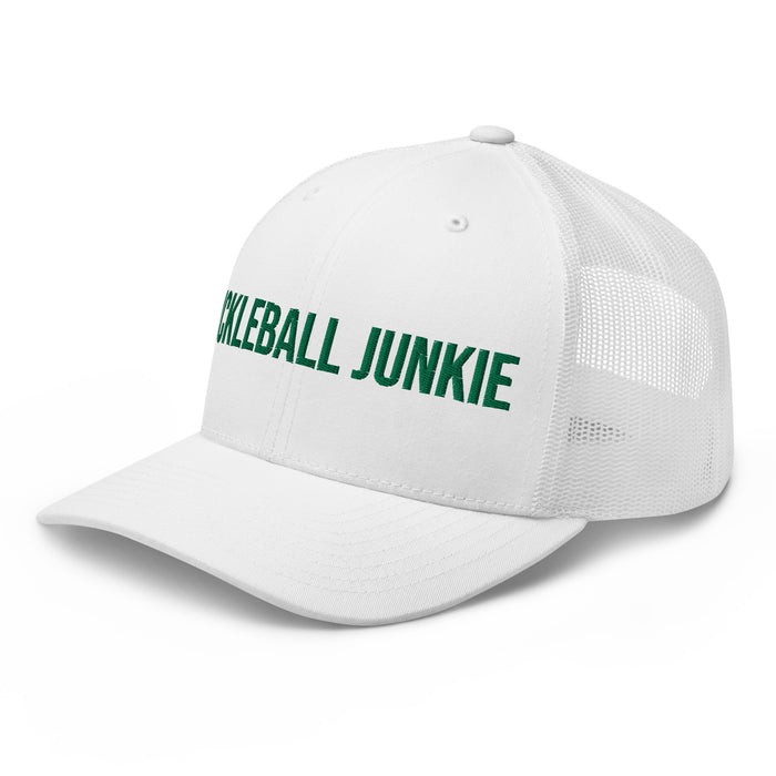 Pickleball Junkie Embroidered Trucker Cap Classic Six-Panel Mesh Back Hat