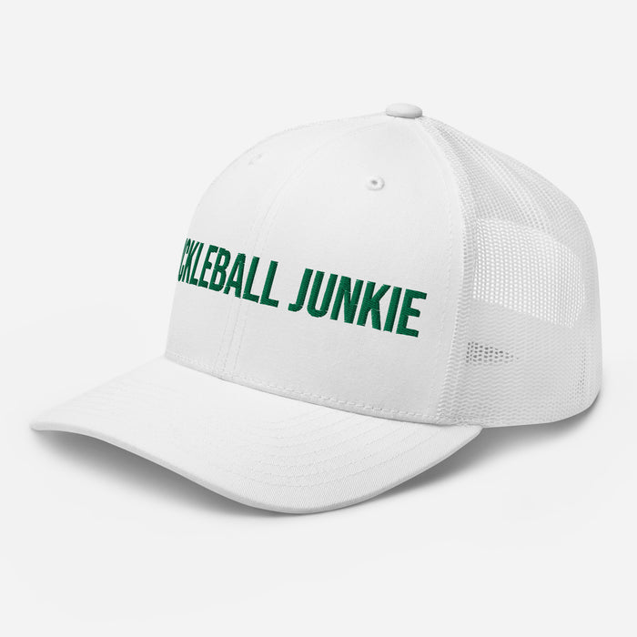 Pickleball Junkie Embroidered Trucker Cap Classic Six-Panel Mesh Back Hat