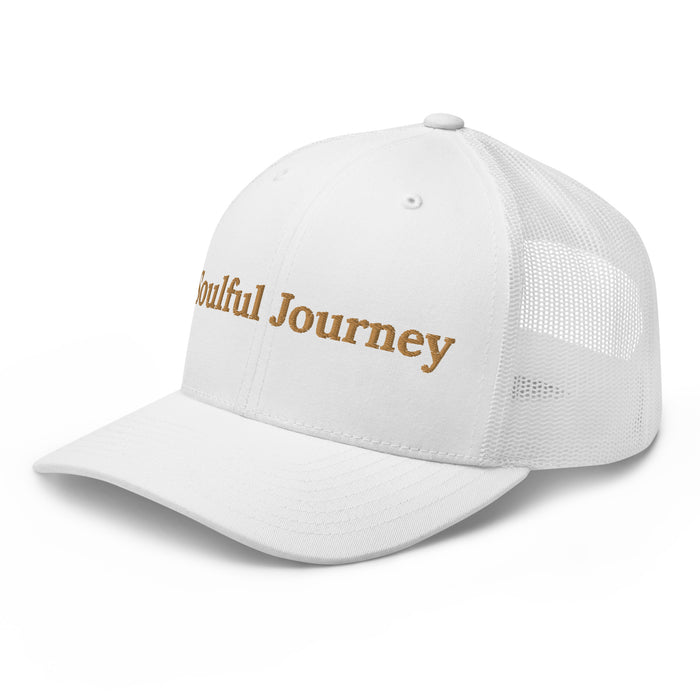 Soulful Journey Embroidered Trucker Cap Classic Six-Panel Mesh Back Hat Mens Hat Womens Hat Great Gift Idea