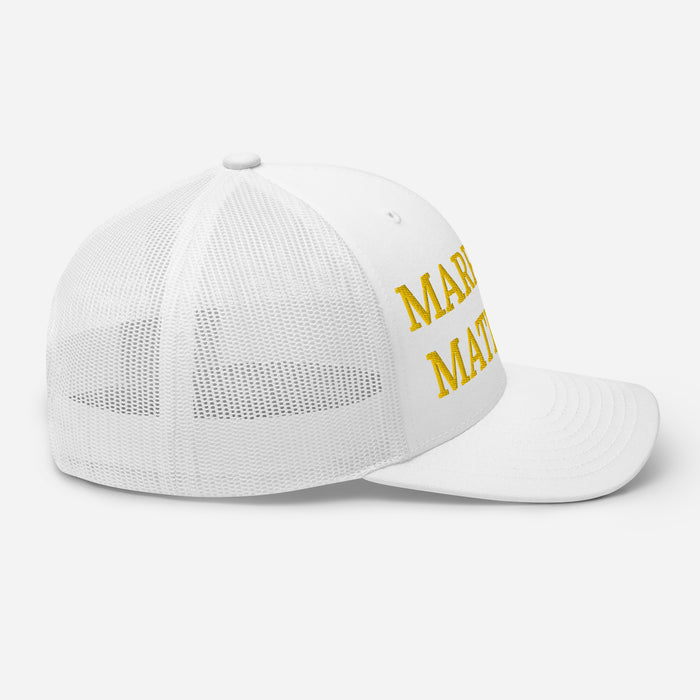 Marriage Material Embroidered Trucker Cap Classic Six-Panel Mesh Back Hat Womens Hat Wedding Party Hat Great Gift Idea