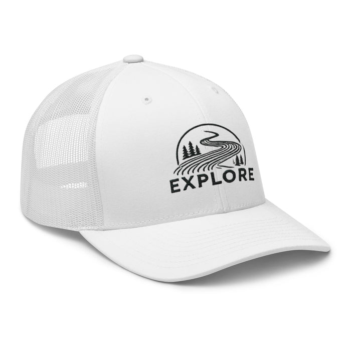 Get Out and Explore More Embroidered Great Outdoors Trucker Cap Camping Hiking Wildlife Adventure