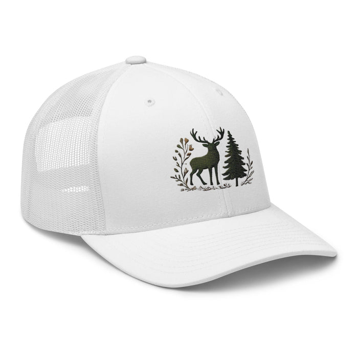 Embroidered Wildlife Deer Trucker Cap Nature Inspired Great Gift Idea Holiday Christmas Wildlife