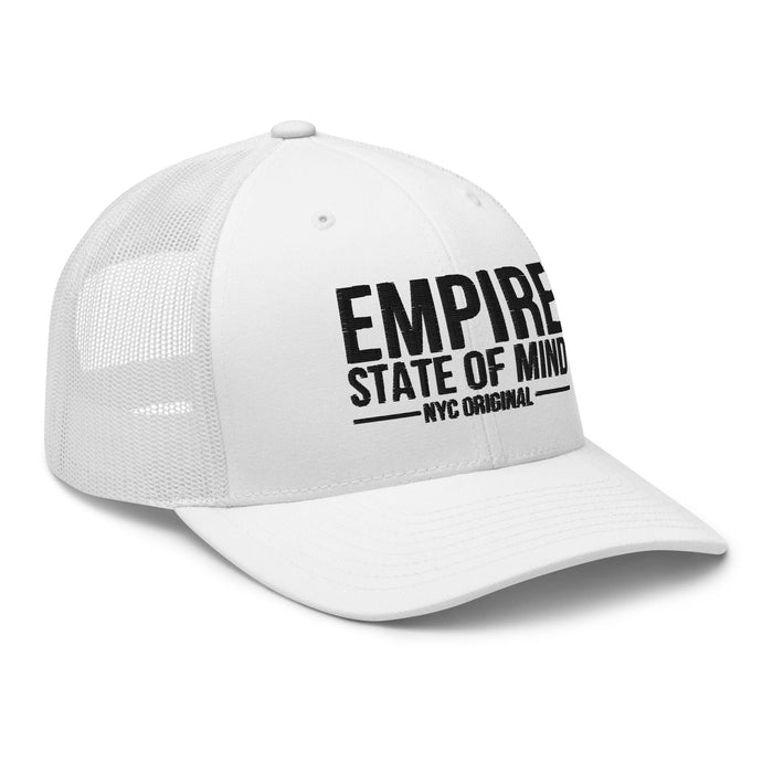 Empire State of Mind New York City  Embroidered Trucker Cap Classic Mesh-Back Hat NYC Gift Idea