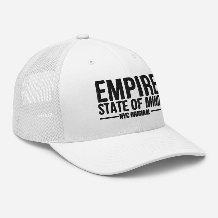 Empire State of Mind New York City  Embroidered Trucker Cap Classic Mesh-Back Hat NYC Gift Idea