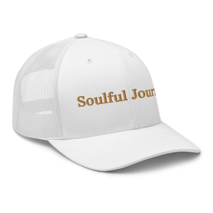 Soulful Journey Embroidered Trucker Cap Classic Six-Panel Mesh Back Hat Mens Hat Womens Hat Great Gift Idea