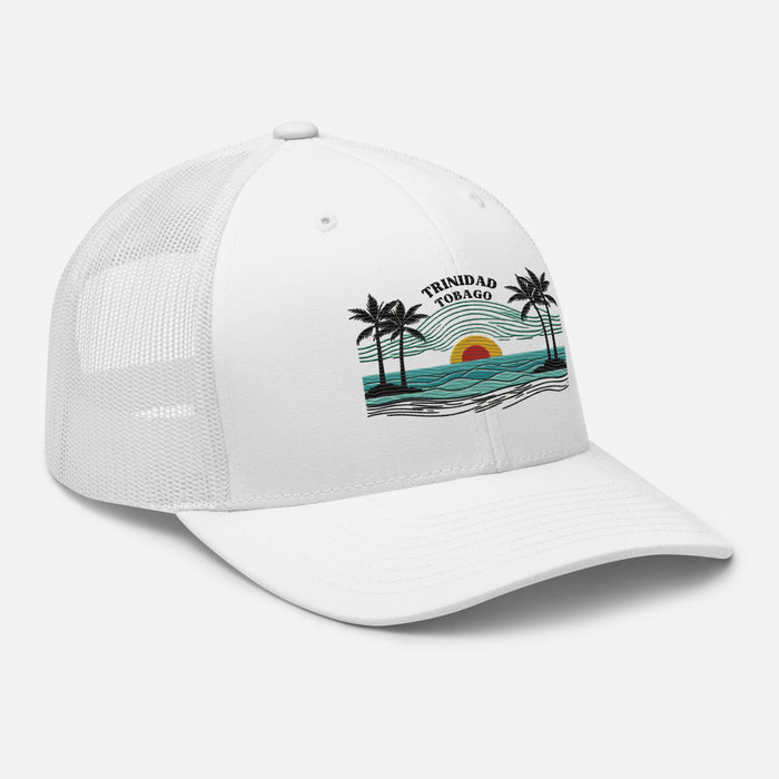 Trinidad and Tobago Island Paradise Trucker Cap – Stylish Mesh Back Hat Womens Hat Mens Hat