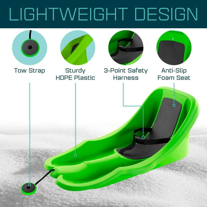 Riders Gizmo Riders Baby Rider Mystic Green Pull Snow Sled winter sports