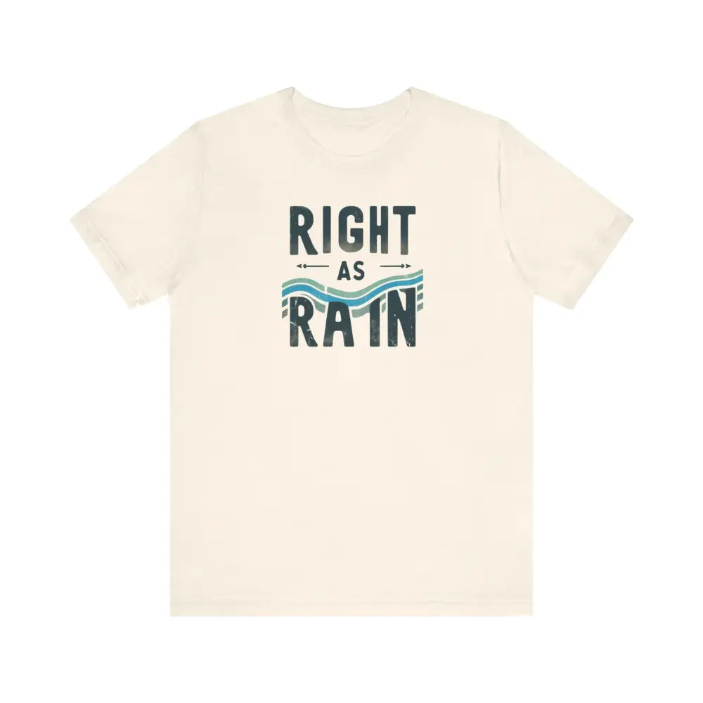Off-white Trini Skies unisex graphic tee with Right as Rain print