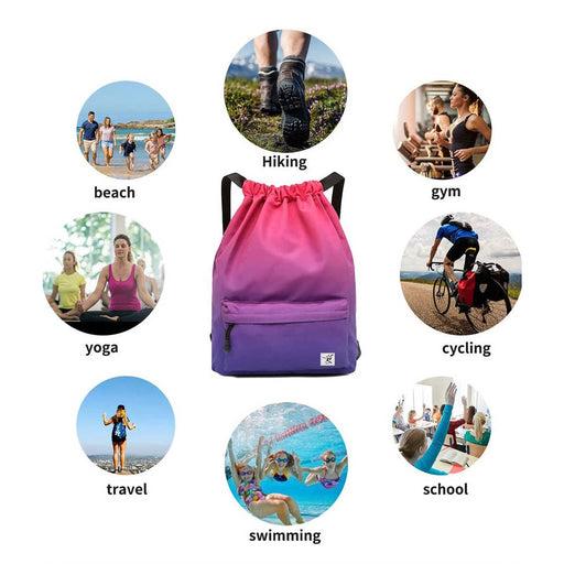 Risefit Risefit Waterproof Drawstring Bag, Drawstring Backpack, Gym Bag,