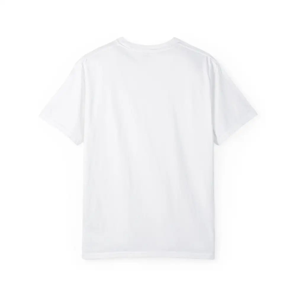 Rock on Skull unisex garment-dyed plain white short-sleeved graphic tee