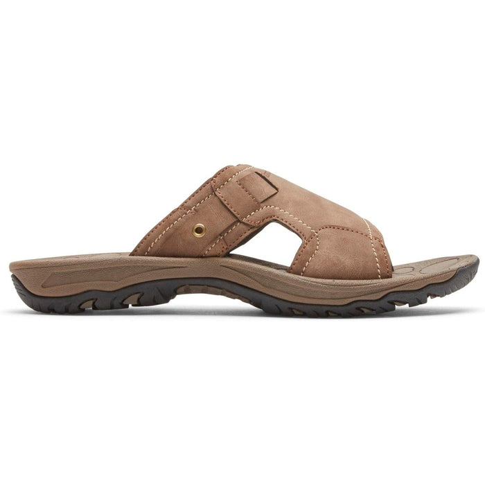 Rockport 12 / Brown Rockport Mens Hayes Slide SZ 12 MSRP Sandals Shoes MSRP $70 Mens Slip On Casual