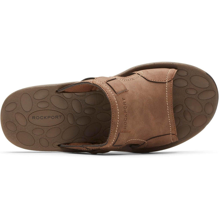 Rockport 12 / Brown Rockport Mens Hayes Slide SZ 12 MSRP Sandals Shoes MSRP $70 Mens Slip On Casual