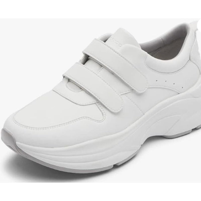 Rockport 6.5 / White / Leather Rockport Women's Prowalker W D Strap Sneaker, White Leather ECO, Size 6.5