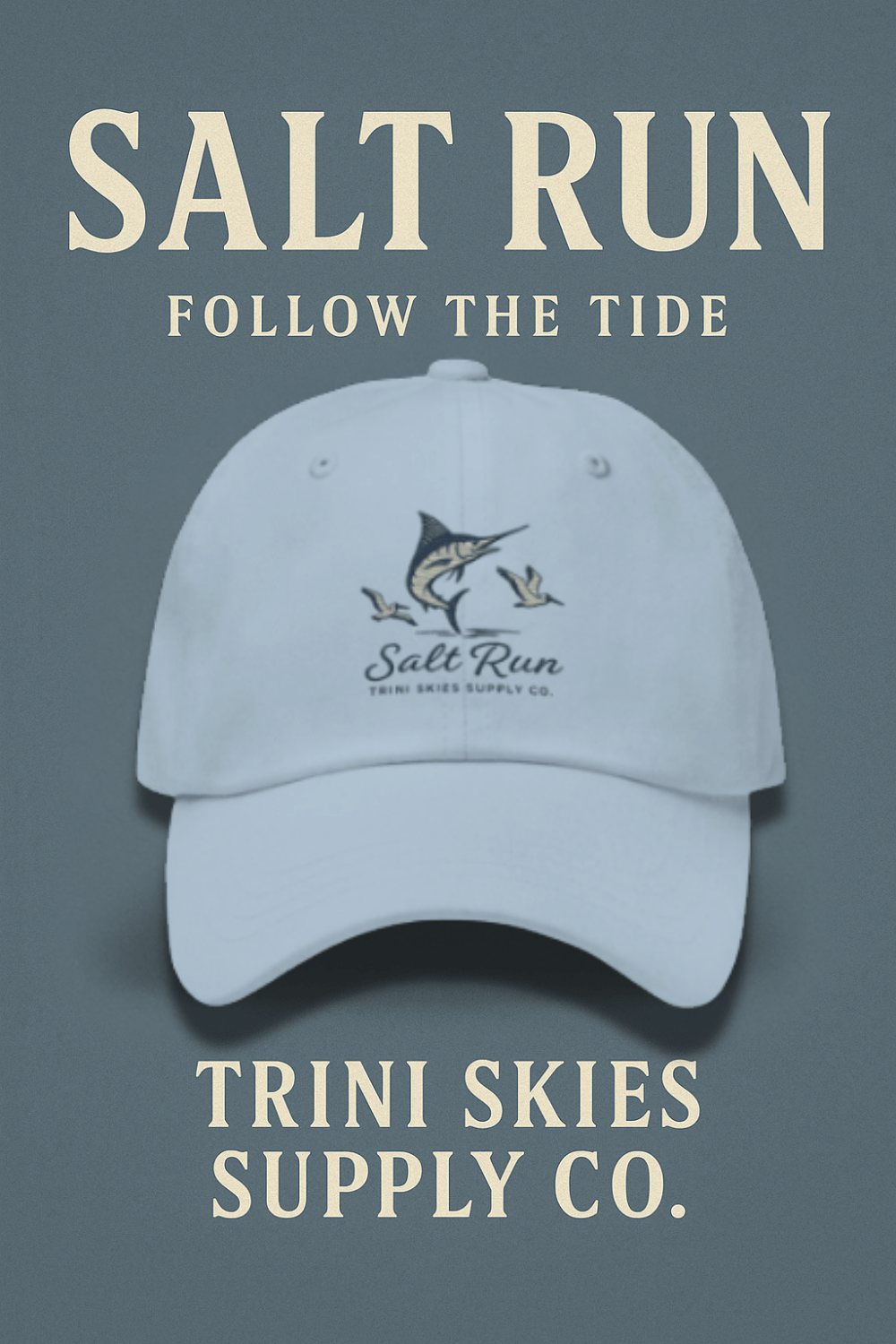 Salt Run Dad Hat Showdown Edition Offshore Marlin & Pelican Embroidered Hat Trini Skies Supply Co. - Triniskies