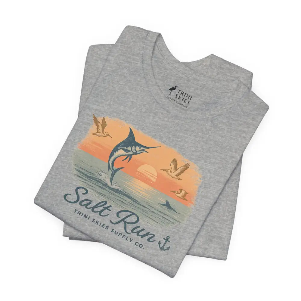 Salt Run Legacy Marlin Graphic Tee in Bella+Canvas crew neck