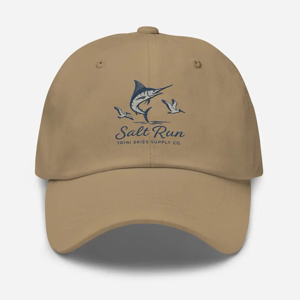 Tan Salt Run Showdown Edition Marlin Hat with Seabirds